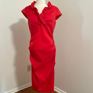Red cocktail dress by Joseph Ribkoff